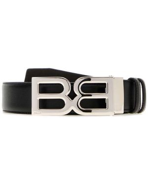 Bally Logo Reversible Belt - White