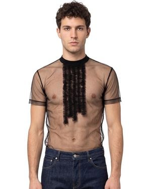 DSquared² Regular Mesh T-Shirt - Black