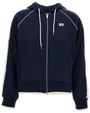 Wales Bonner Anthem Cotton-Blend Hoodie - Blue