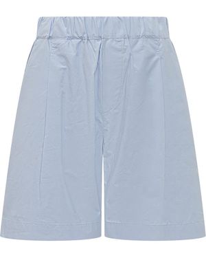 A PAPER KID Sky Solid Shorts - Blue