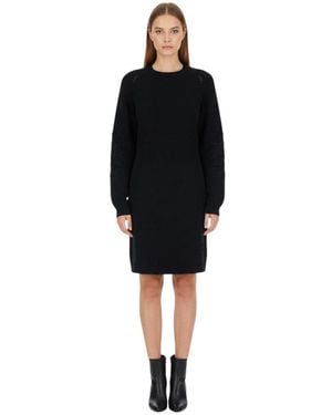 Twinset Crew Neck Above Knee Dress - Black