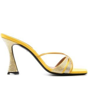 D'Accori Open Toe High Heels - Metallic
