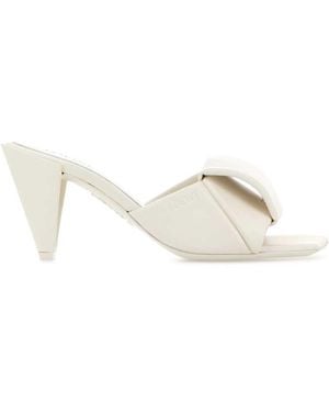 Loewe Slip On Mules - White