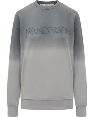 JW Anderson Logo Crew Neck Sweatshirt - Gray