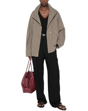 TOTEME Solid Turtle Neck Jacket - Gray