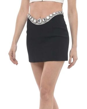 David Koma Embellished Mini Skirt - Black