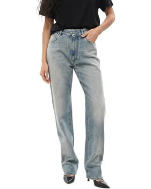 1989 STUDIO Sky Straight Mid Rise Jeans - Grey