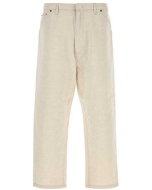 Prada Melange Ivory Chambray Pant - Natural