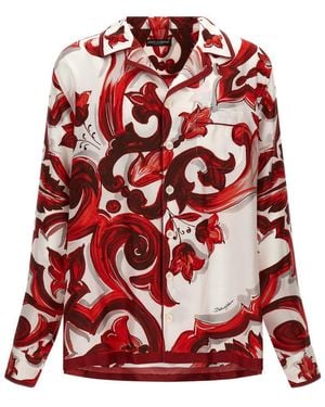 Dolce & Gabbana Regular Printed Shirt - Red