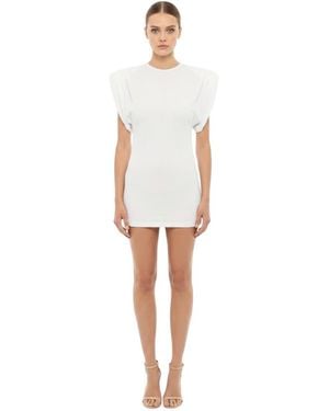 Wardrobe NYC Round Neck Mini Dress - White