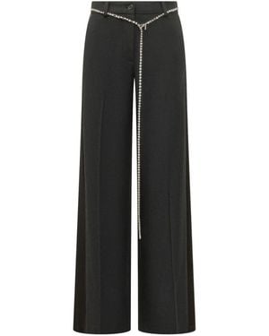 Pinko Relaxed Flat Front Pants - Black