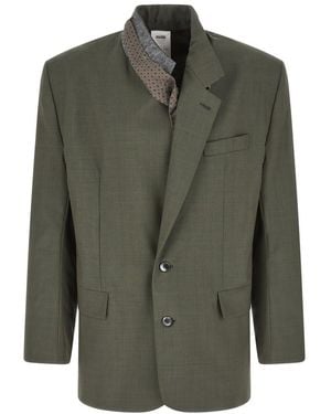 Magliano Solid Wool Blazer - Green