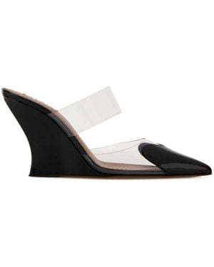Alaïa Leather Wedges - Black