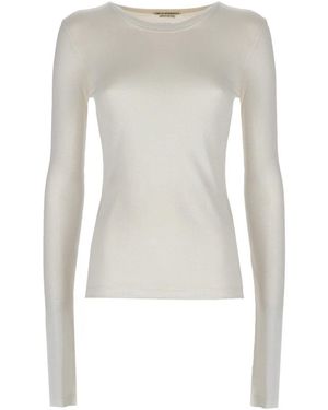 JW Anderson Solid Round Neck T-Shirt - White