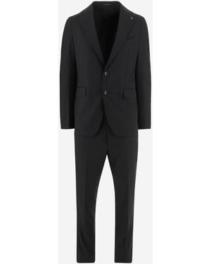 Tagliatore Wool Suit - Black