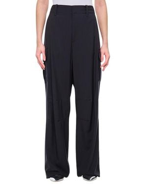 Bottega Veneta Fine Wool Cargo Trousers - Blue