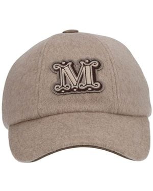 Max Mara Logo Baseball Cap - Natural