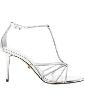 Mach & Mach Embellished T-Bar Heels - White