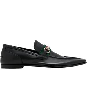 Gucci Leather Loafers - Black