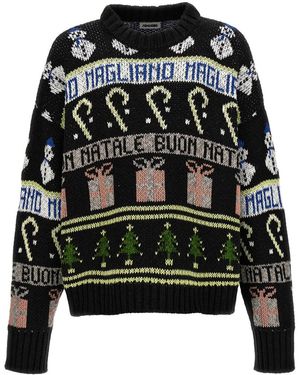 Magliano Knitted Crew Neck Sweater - Black
