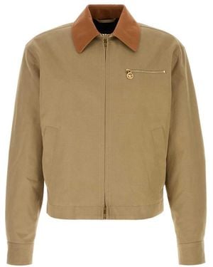 Versace Shirt Collar Jacket - Natural