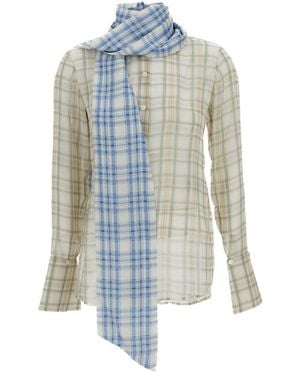 Acne Studios Light Regular Checks Shirt - Blue