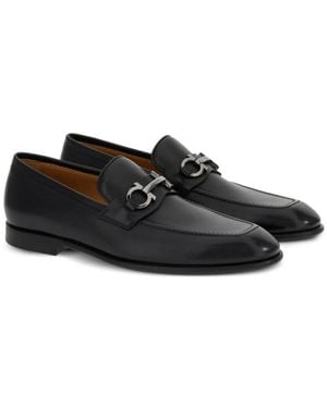 Ferragamo Penny Leather Loafers - Black