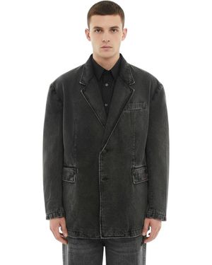 DIESEL Solid Denim Blazer - Black