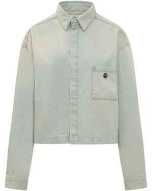 Ambush Light Denim Oversized Logo Shirt - Blue