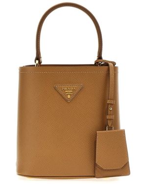 Prada 'Panier Small' Bucket Bag - Brown