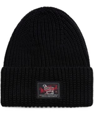 Woolrich Knitted Beanies Hat - Black