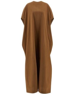 ARMARIUM Round Neck Maxi Dress - Brown