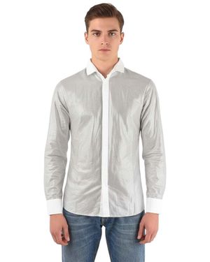 Philipp Plein Slim Embellished Shirt - Gray