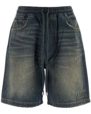 Amiri Relaxed Denim Shorts - Gray