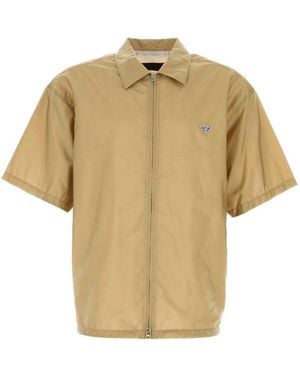 Prada Camel Zipper Shirt - Yellow