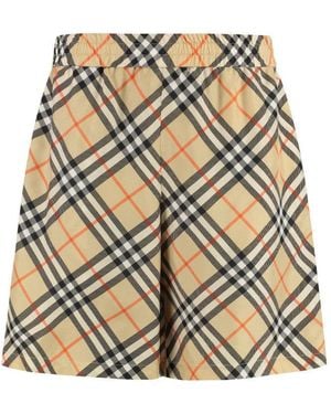 Burberry Checks Shorts - Natural