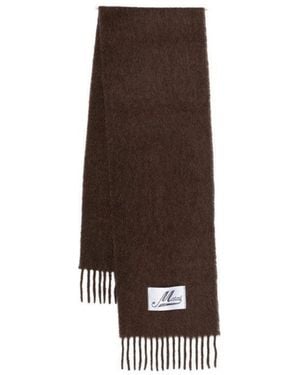Marni Logo Solid Scarf - Brown