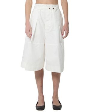 Bottega Veneta Solid Shorts - White