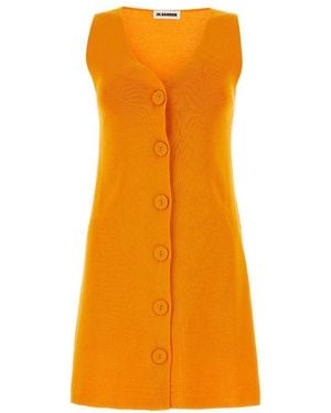 Jil Sander Cotton Blend Dress - Orange