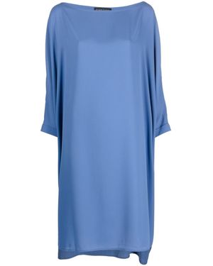 Gianluca Capannolo Silk Midi Shift Dress - Blue