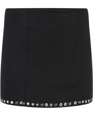 Ludovic de Saint Sernin Solid Mini Skirt - Black