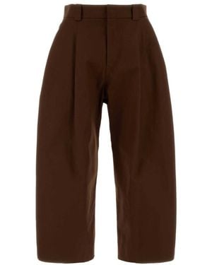 Balenciaga Loose Pleated Pants - Brown