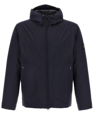 Stone Island Soft Shell-R E. Dyetechnology Jacket - Blue