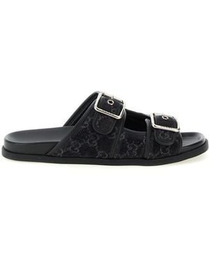 Gucci Logo Sandals - Black