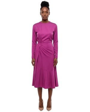 Stella McCartney Crew Neck Midi Dress - Pink