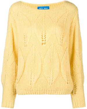 M.i.h Jeans I.H. Lacey Leaf Knit Sweater - Yellow
