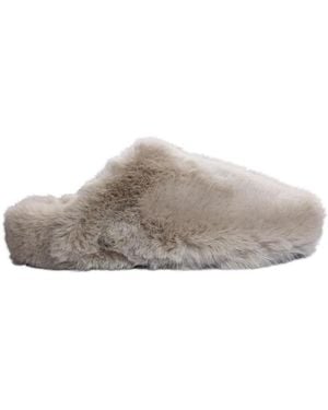 LA ROSE Furry Slides - Gray