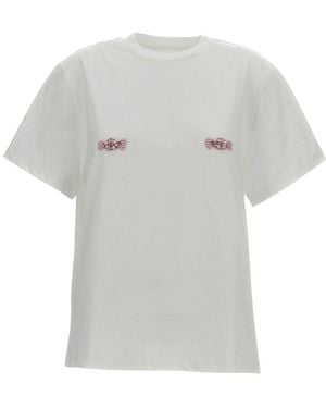 Des Phemmes Graphic Crew Neck T-Shirt - White