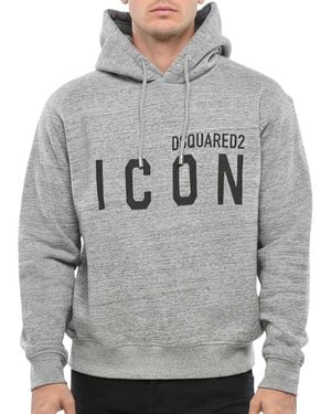 DSquared² Graphic Logo Hoodie - Gray