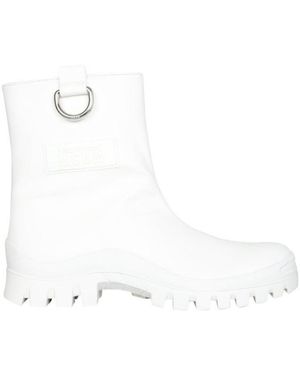 MSGM Logo Boots - White